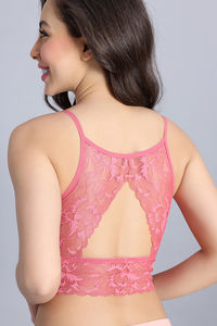 Zivame Double Layered Non Wired 3/4th Coverage Bralette - Desert Rose — thumbnail 5